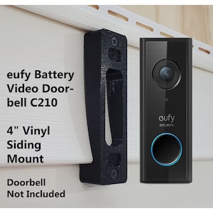 eufy Battery Video Doorbell C210 4&quot; Vinyl Siding Mount Wedge Angle Adjustment UV Resistance 3D Printed Doorbell Not Included