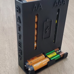 AA-AAA Battery Storage Dispenser Case Holder Box Organizer 3D Printed. Battery NOT Included