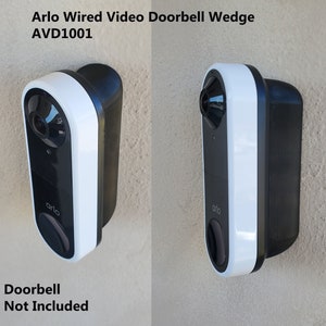 Arlo Essential Wired Doorbell Wedge Angle Mount Bracket 15 25 35 45 60 75 90 Degree. 3D Printed. UV Resistance. Doorbell Not Included