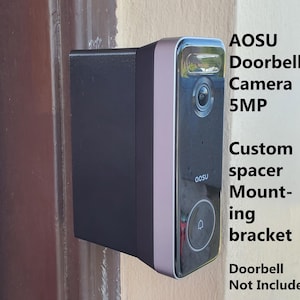 AOSU Doorbell Camera 5MP Ultra Custom Expander Spacer  Mounting bracket 0.5"-4". 3D Printed. UV Resistant. Doorbell Not Included