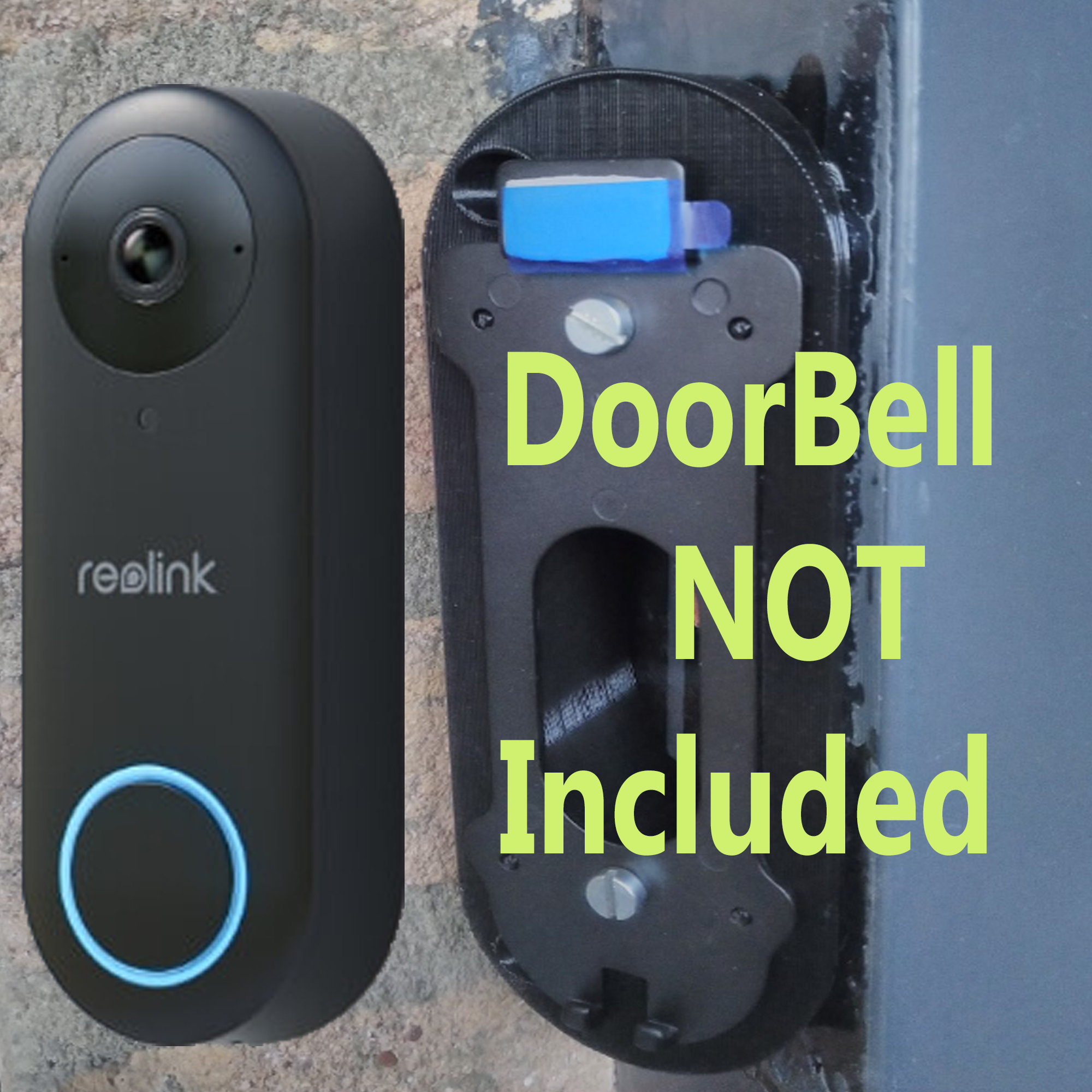 Reolink Doorbell Camera 2K 5MP Angle Mount Bracket Holder Wedge 35 40 45 Degree. Doorbell NOT