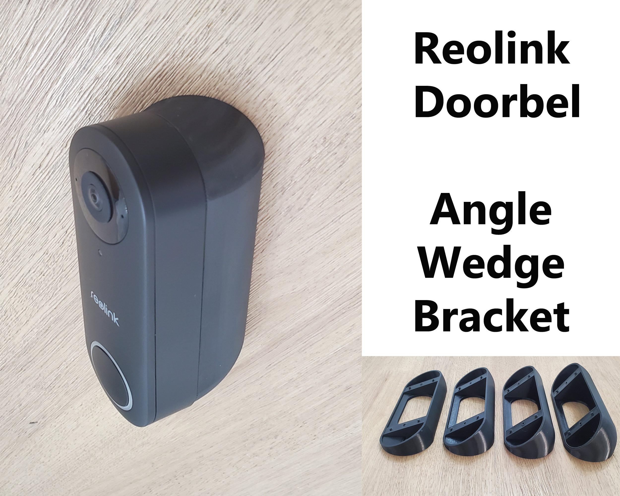 For Eufy Video Doorbell (Battery-Powered) Wall Plate &35° Angle Wedge with  2K HD