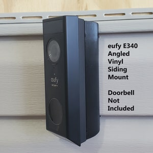 eufy Doorbell E340 Dutch Lap 4.5 Angle Vinyl Siding Mount 15 25 35 45 60 75 90 Degree Bracket Wedge 3D Printed UV Resistance.