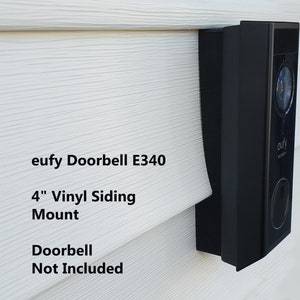 eufy Doorbell E340 4 inch Vinyl Siding Mounting Bracket Wedge UV Resistant. 3D Printed. Doorbell Not Included