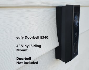 eufy Doorbell E340 4 inch Vinyl Siding Mounting Bracket Wedge UV Resistant. 3D Printed. Doorbell Not Included