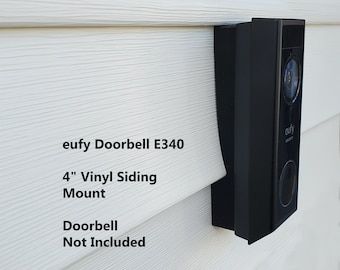 eufy Doorbell E340 4 inch Vinyl Siding Mounting Bracket Wedge UV Resistant. 3D Printed. Doorbell Not Included