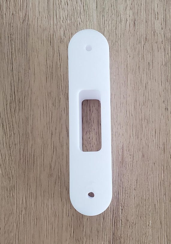 Google - Nest Doorbell WIRED (2nd/3rd Generations) Mount 1-gang Metal Wall Plate, White Textured