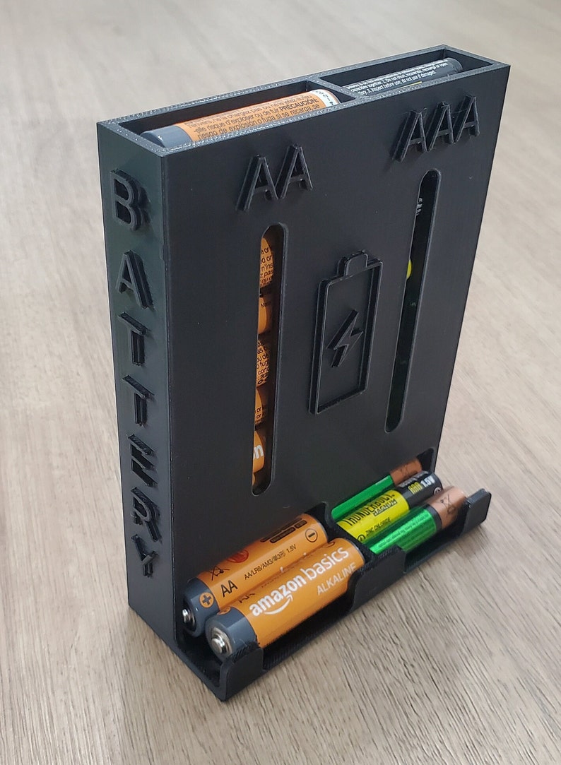 AAAAA Battery Storage Dispenser Case Holder Box Organizer 3D Etsy