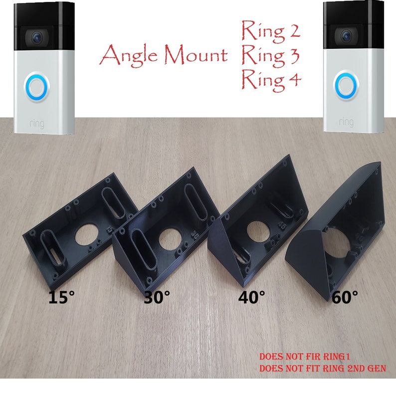 Ring Video Doorbell 2 3 Generation Angle Mount Bracket Holder Etsy