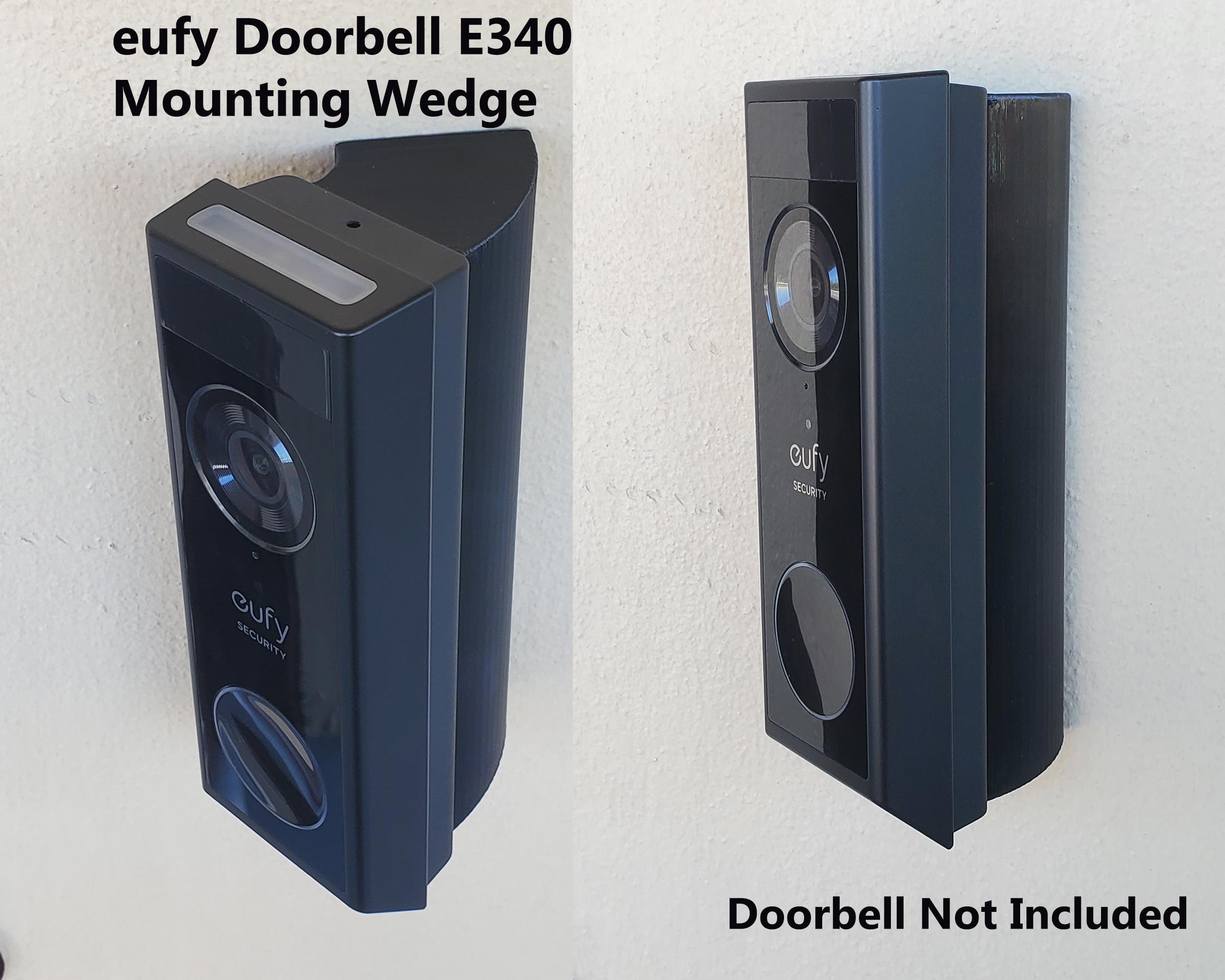eufy Doorbell E340 Wedge Angle Bracket 15 25 35 45 60 75 90 Degree. 3D Printed. UV Resistance. Doorbell Not Included