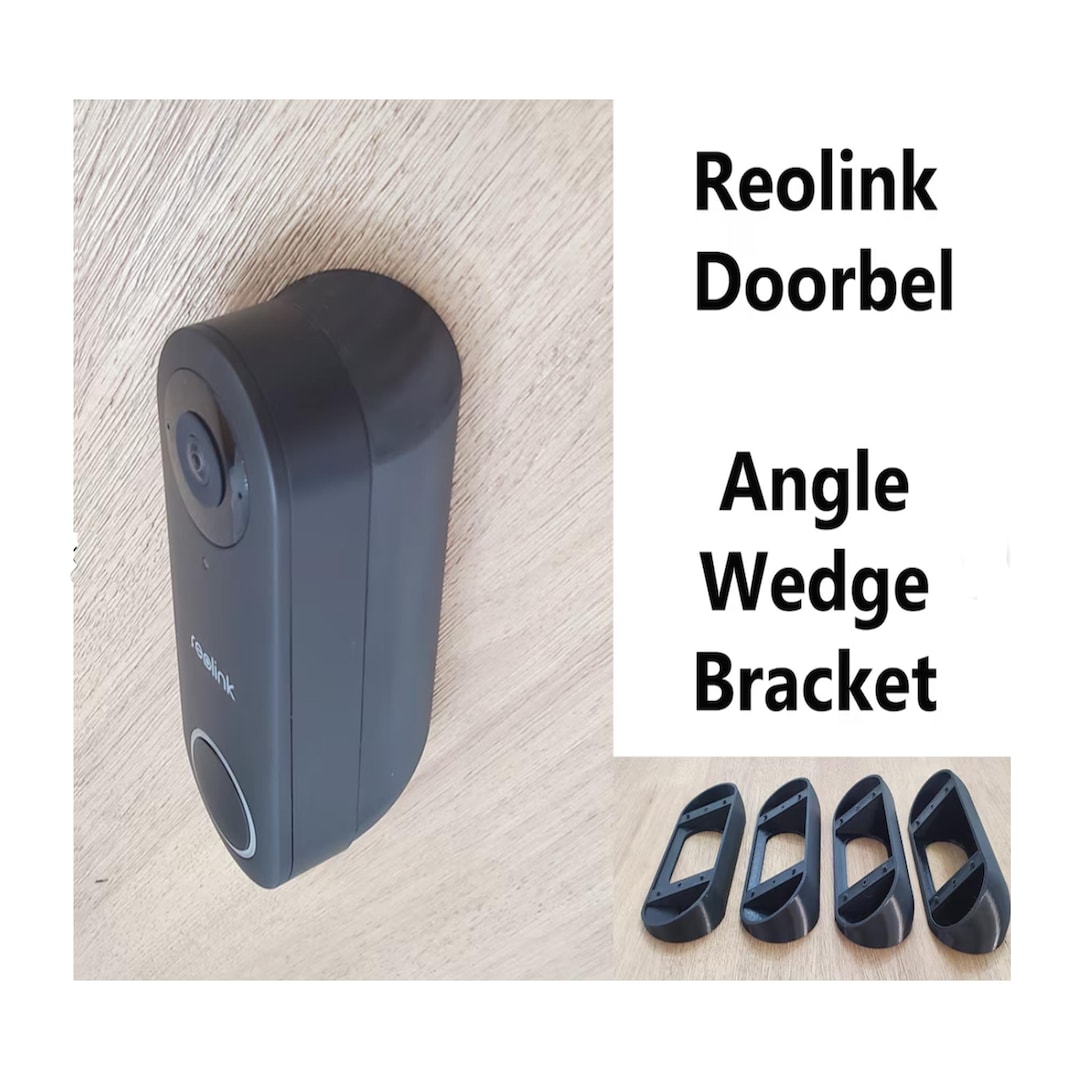 45 Degree Corner Wedge Doorbell Bracket For Reolink – Optimized View, Fits 90° Corners, Hides Ethernet Cable, Mounting Accessory