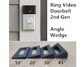 Ring Video Doorbell 1080p 2nd Gen Wedge Angle Mount Bracket Holder 3D Printed UV Resistance. Doorbell Not Included
