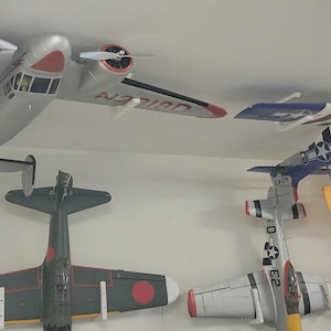 RC Airplane Hanger Ceiling Mount Wall Bracket for Hanging Medium & Large Radio Control Airplanes 3D Printed. NEW VERSION