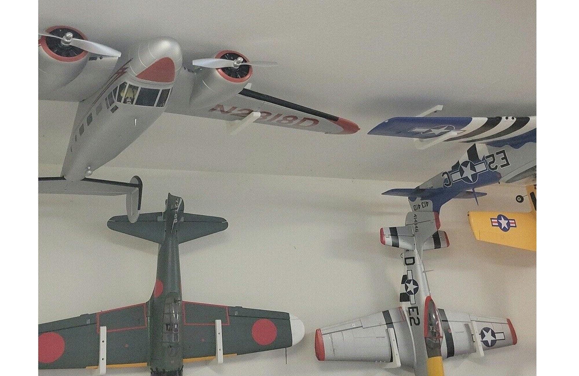 RC Airplane Hanger Ceiling Mount Wall Bracket for Hanging Medium Large Radio Control Airplanes 3D Printed. NEW VERSION Etsy
