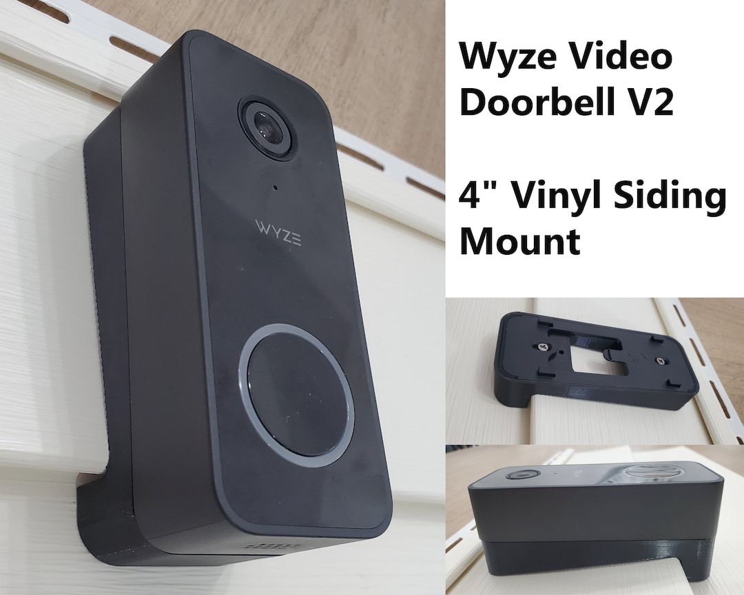 Wyze Video Doorbell V2 Angle Adjustment Mount Wedge 4" Vinyl Siding