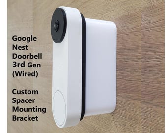 Google Nest Doorbell 3rd Gen Wired Expander Spacer Mounting Bracket 0.5" - 5" 3D Printed UV Resistant