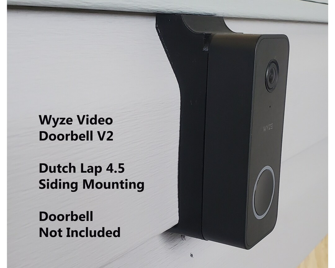 Wyze Video Doorbell V2 Dutch Lap 4.5" Siding Mounting Bracket Wedge UV