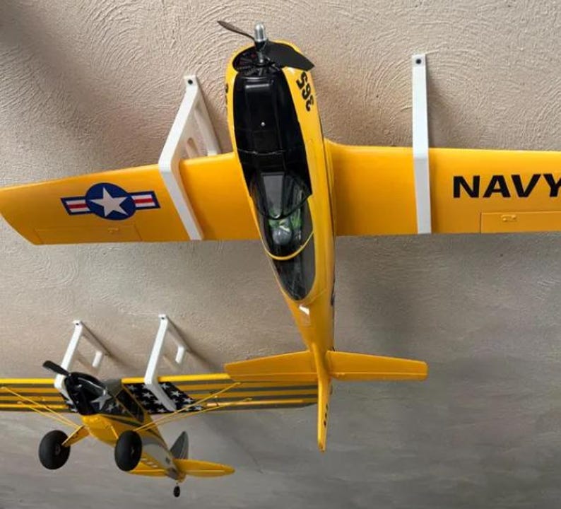 RC Airplane Hanger Ceiling Mount Wall Bracket for Hanging Extra Large Planes. 3D Printed. image 4