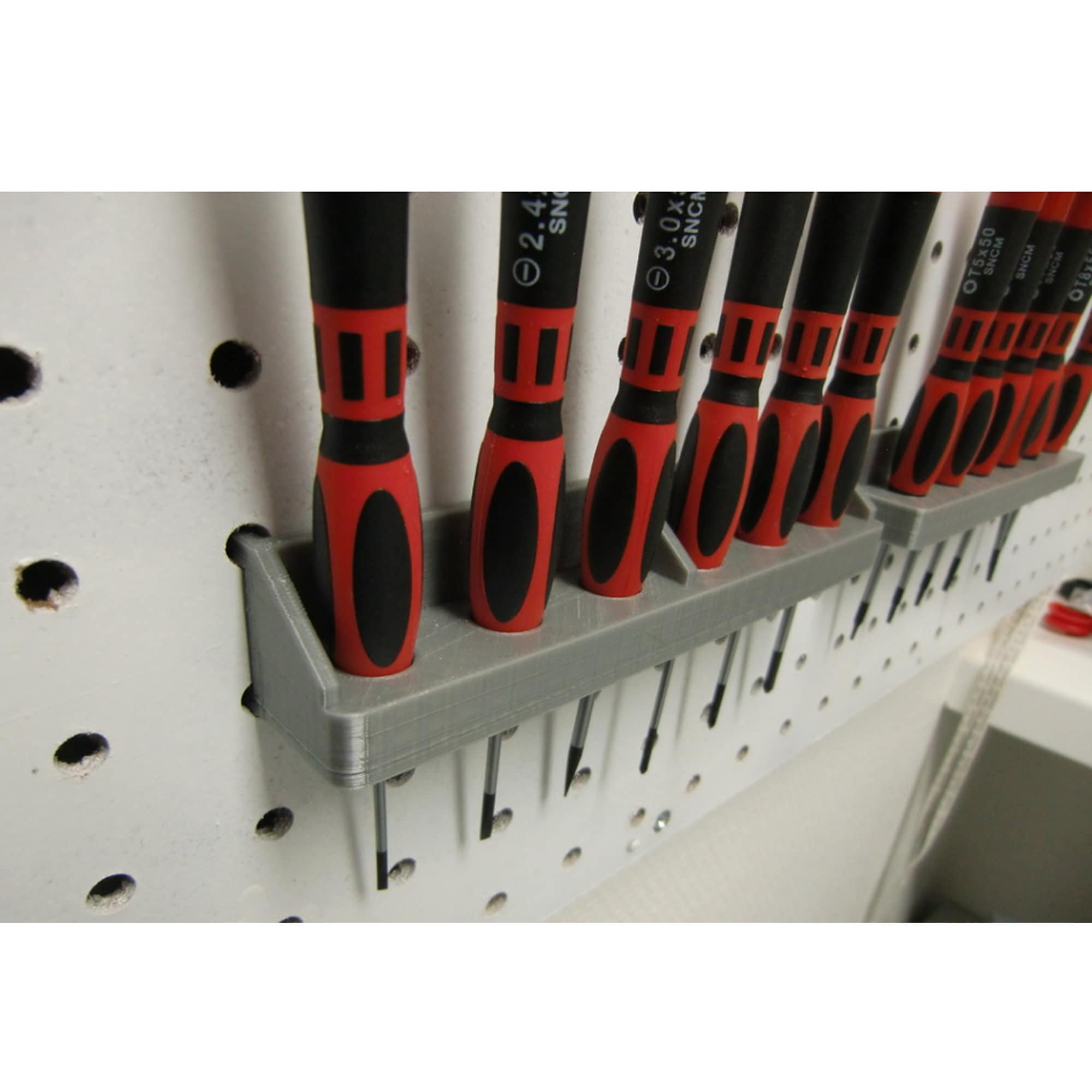 Pegboard Screwdriver Holder Tool Utility Hooks Wallpeg 2 Pieces 3D