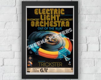 Electric Light Orchestra Concert Print Vintage Advert Vintage Style Magazine Retro Print- Home Deco Poster A3 The Velvet Underground
