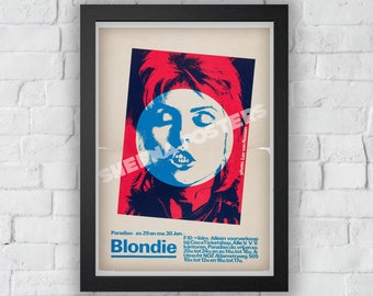 Blondie Print Vintage Advert Vintage Style Magazine Retro Print- Home Deco Poster A3