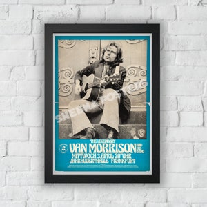 Van Morrison Concert Print Vintage Advert Vintage Style Magazine Retro Print- Home Deco Poster A3
