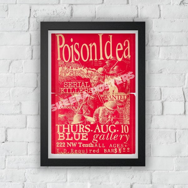 Poison Idea Concert Print Vintage Advert Vintage Style Magazine Retro Print- Home Deco Poster A3