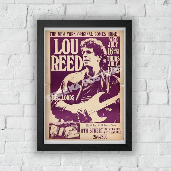 Lou Reed Concert Print vintage Annonce vintage Style Magazine Retro Print- Home Deco Poster A3 The Velvet Underground