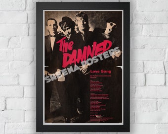 Damned Concert Print Vintage Advert  Vintage Style Magazine Retro Print- Home Deco Poster A3