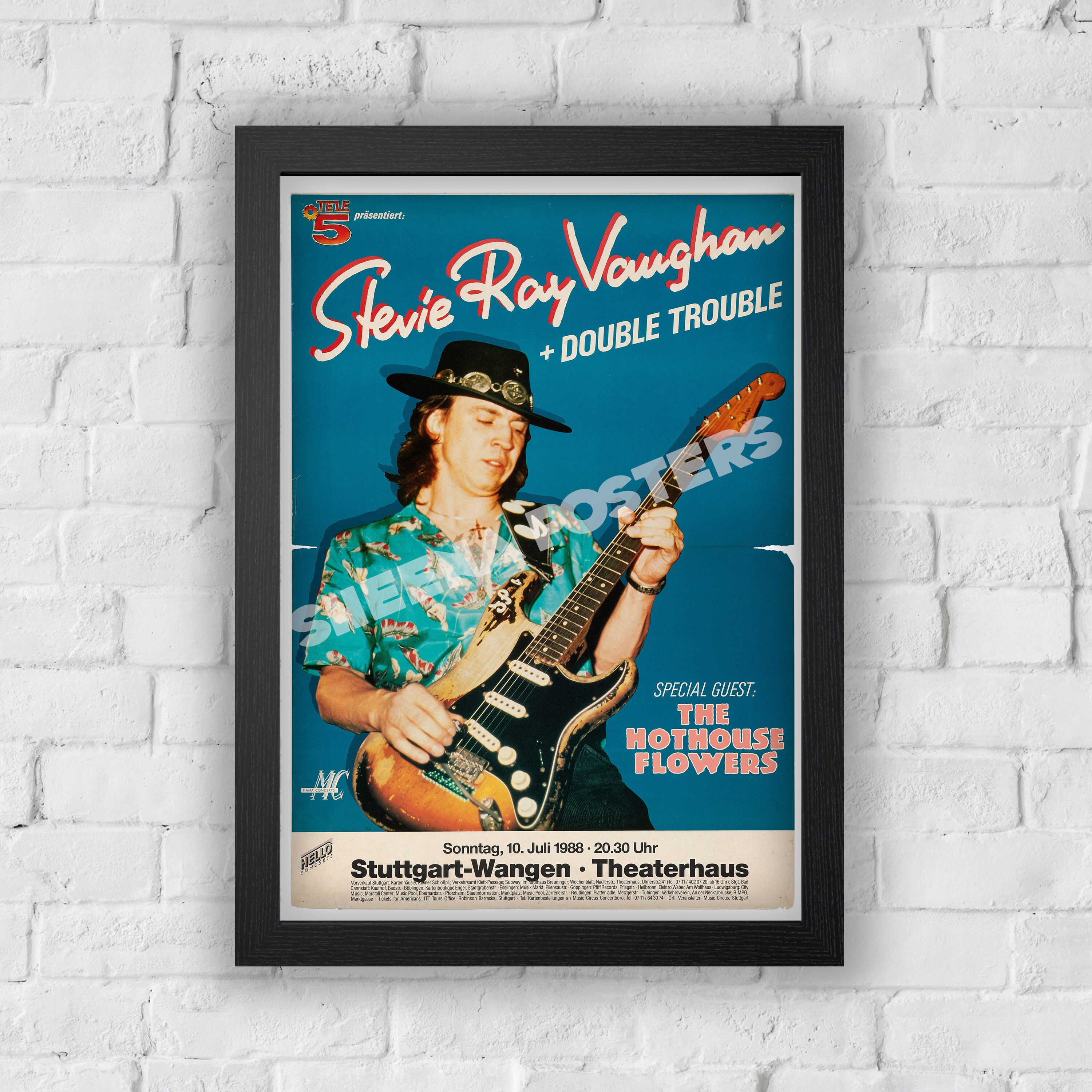 STEVIE RAY VAUGHAN アントンズ　ソロライブポスター STEVIE RAY VAUGHAN アントンズ ソロライブポスター SRV Live