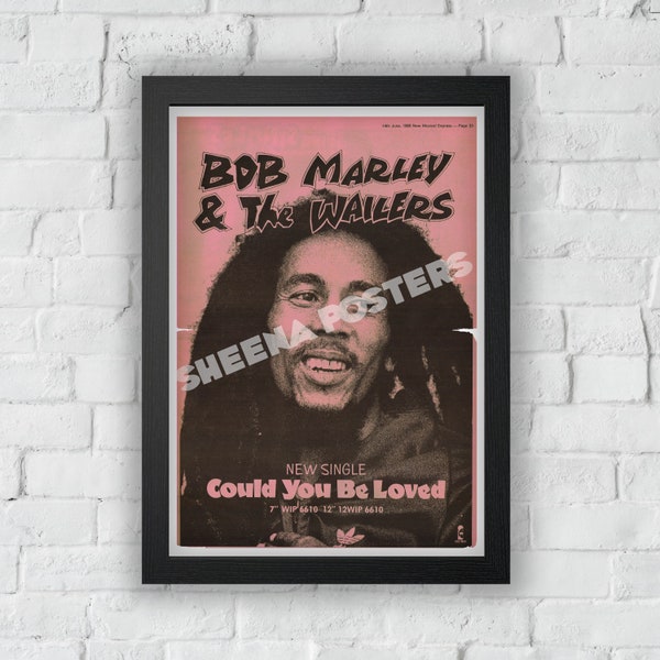Bob Marley Concert Print Vintage Advert Vintage Style Magazine Retro Print- Home Deco Poster A3