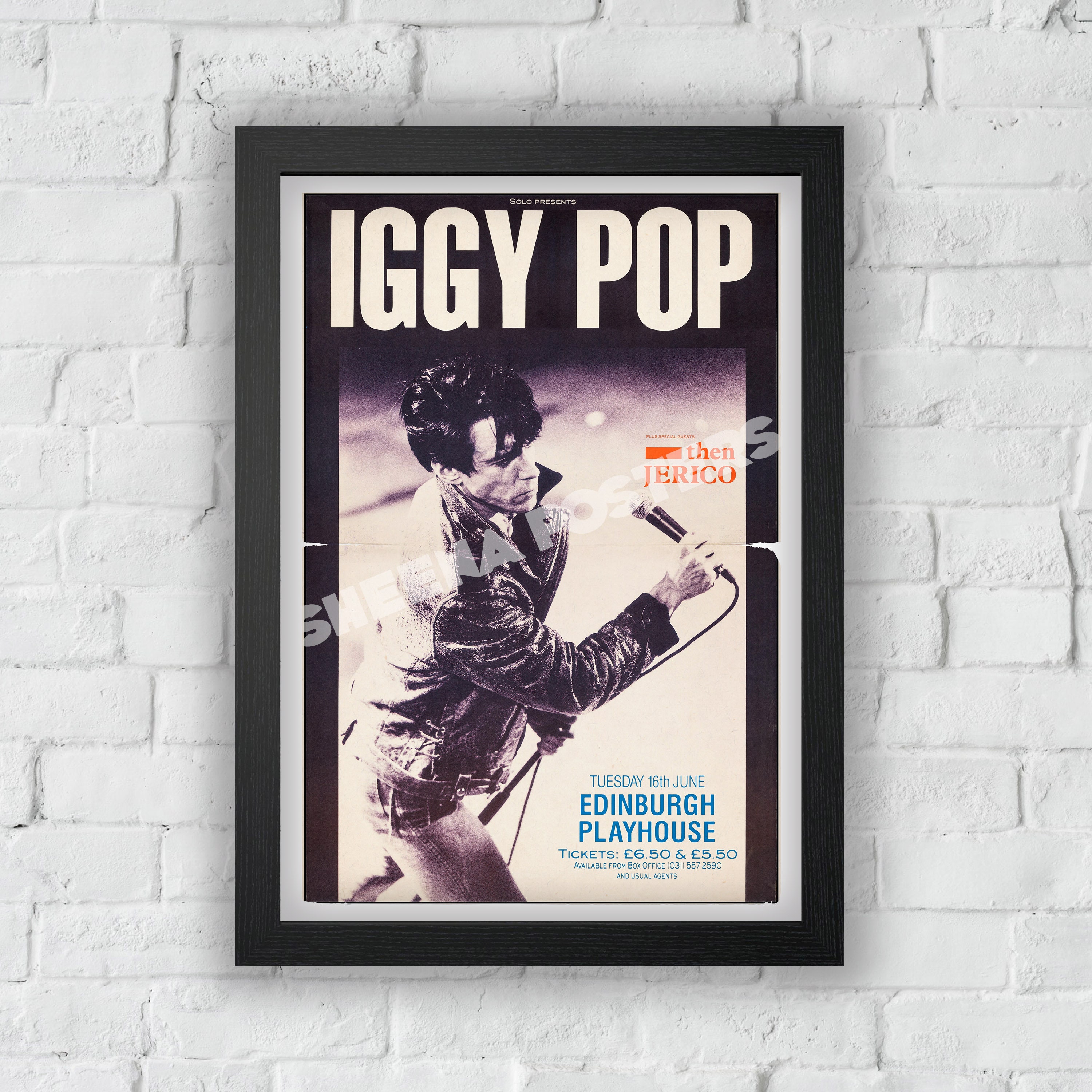 Iggy Pop Concert impression publicite vintage vintage Style magazine impression retro affiche deco maison A3 Etsy France