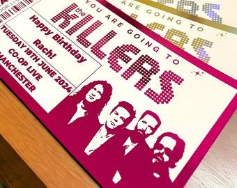 Premium Personalised The Killers - 2024 Tour - Handcrafted Foil Presentation Gift