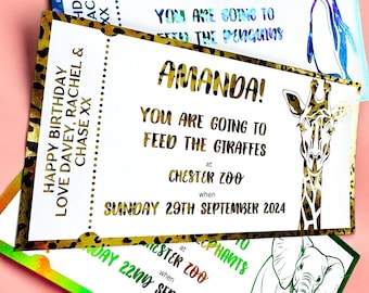 Animal Interaction Experience Foiled Ticket - Perfect for Gifting Unique Animal Adventures | Christmas Experience | Birthday | Just Because