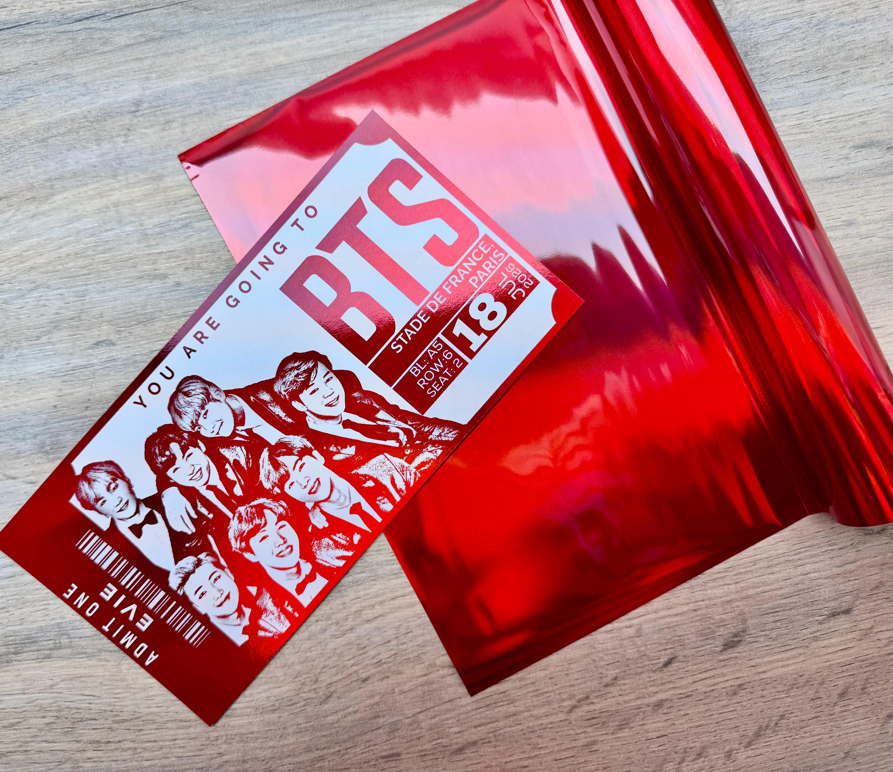 BTS World Tour 2026 Foiled Ticket | Personalised Concert Keepsake