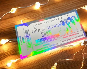 Premium Personalised The Girls Aloud Show - Arena Tour 2024 Ticket - Handcrafted Foil Presentation Gift souvenir ticket, keepsake