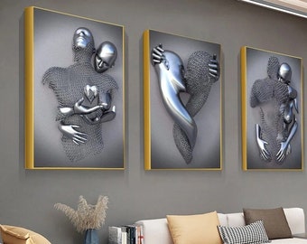 Ritratto di uomo divertente poster e stampe su tela su tele sul muro  pittura immagini d'arte per soggiorno decorazione domestica