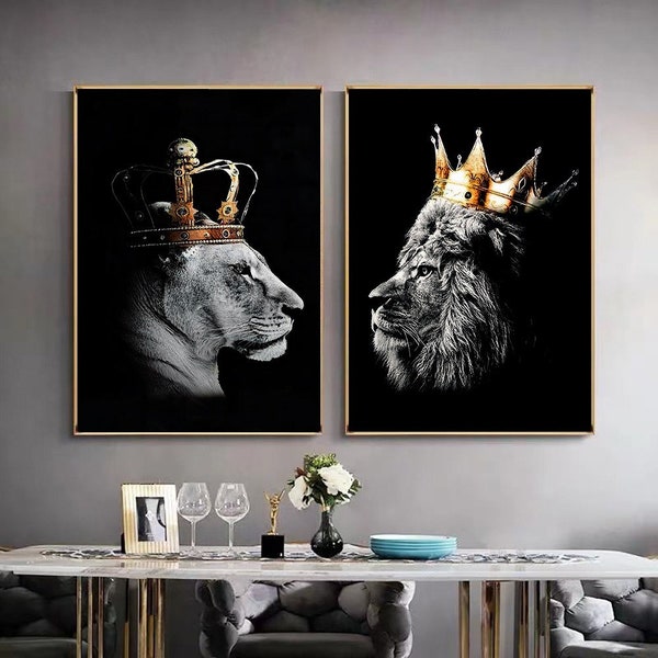 King and Queen Wall Art Etsy