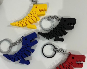 Llavero flexible de dinosaurio: juguete sensorial, regalo de fiesta