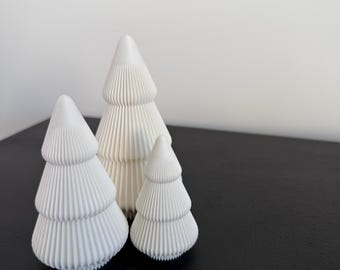 Modern Christmas Tree Decoration: Minimalist Holiday Decor - Set of 3