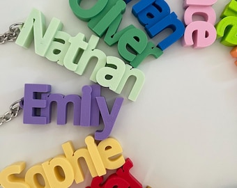 Personalized Name Keychain: Custom School Bag Tag, Party Favor
