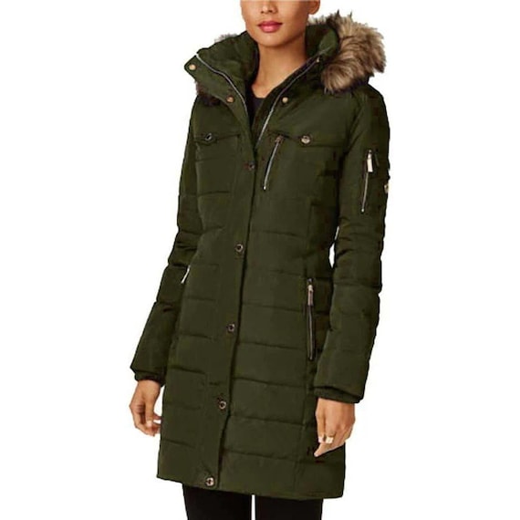 MICHAEL Michael Kors Women's Down Winter Coat DARK MOSS - Etsy