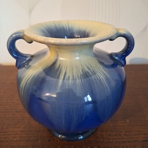 Vintage MCM Bay keramik West Germany  Small Two-Handled GLAZED Flower VASE 60S