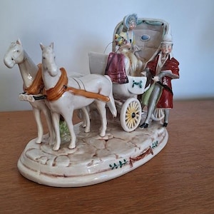 Antique Hand Painted Porcelain figurin by  Carl Schneiders Erban from 1930s