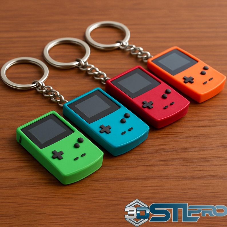 Mini Retro Game Keychain STL File - Etsy