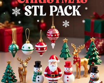 Jul Flexi Leksaker STL Pack 3D-utskriftsmodeller 3MF-format