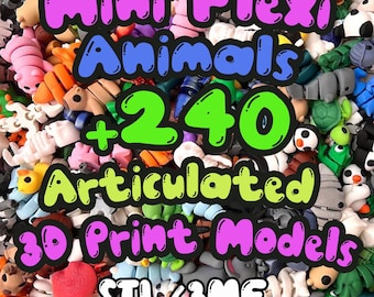 Flexi Mini Animals STL: Más de 240 modelos articulados para impresión 3D