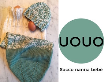 UOUO Sacco nanna neonato - Pura lana merino 100%