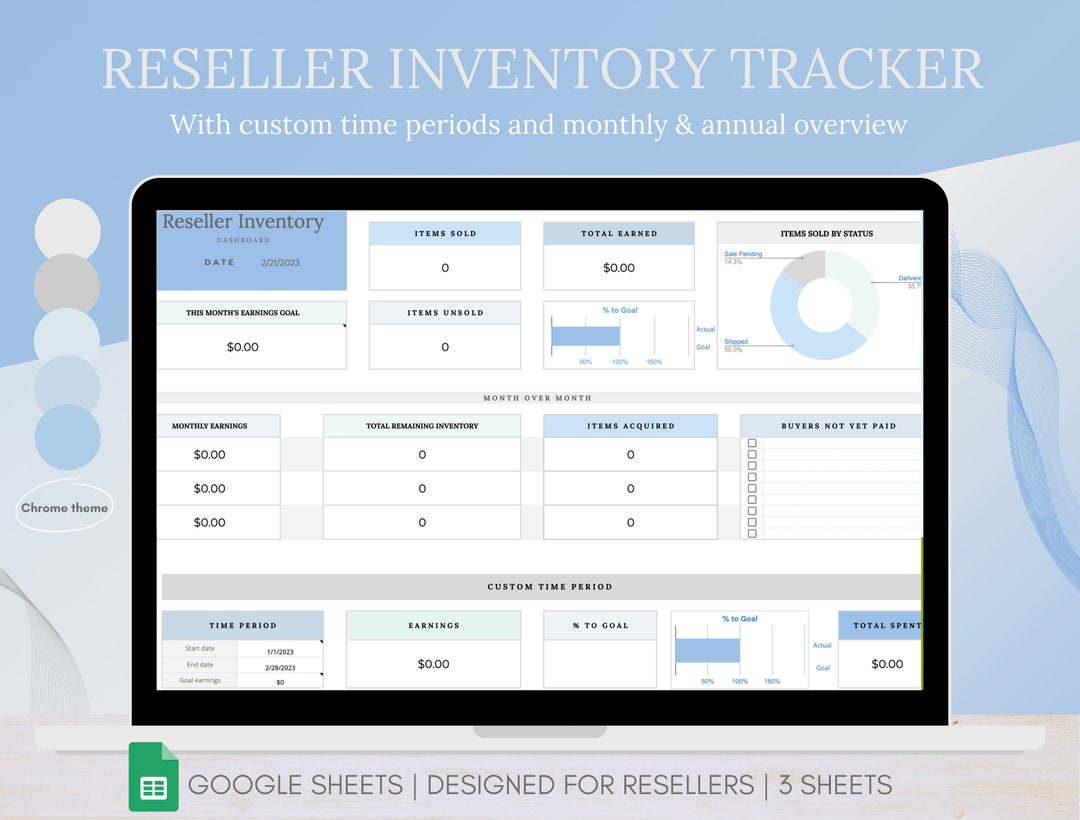 Reseller Inventory Tracker Spreadsheet, Inventory Management Google