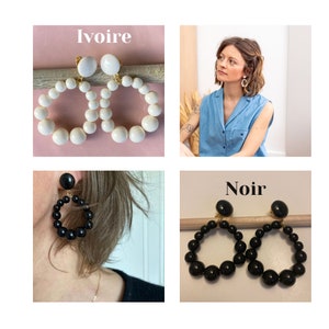 Boucles d'oreilles de perles en résine Les Brigitte image 10